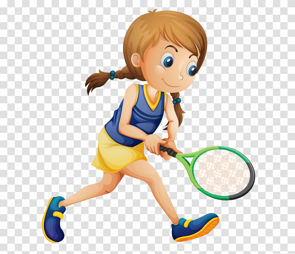 Clip Art Tennis Clip Art Sports, Person, Tennis Racket, Girl, Female Transparent Png