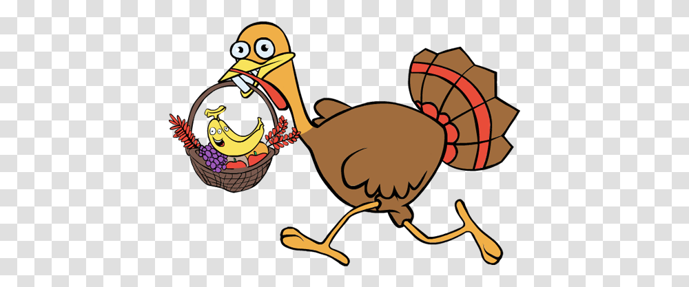Clip Art Thanksgiving Turkey Fruit Turkey Running, Bird, Animal, Fowl, Poultry Transparent Png