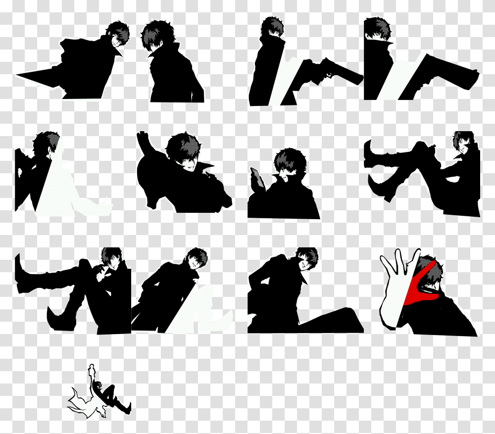 Clip Art The Spriters Resource Full Joker Persona 5 Sprite Sheet, Stencil, Poster, Leisure Activities, Hand Transparent Png