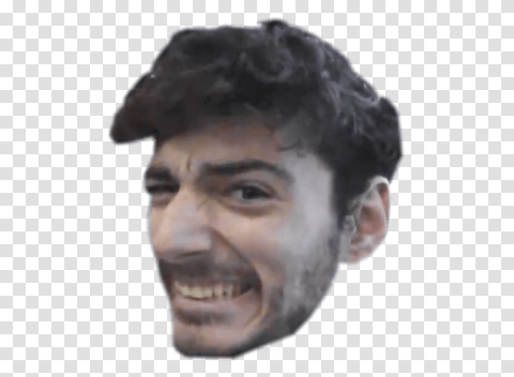 Clip Art The Yikes Hahaa Emote Ice Poseidon Emote, Head, Face, Person, Portrait Transparent Png