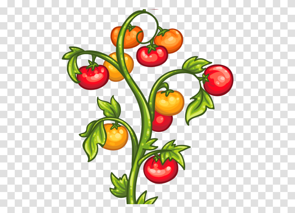 Clip Art Tomato Plant, Floral Design, Pattern, Tree Transparent Png