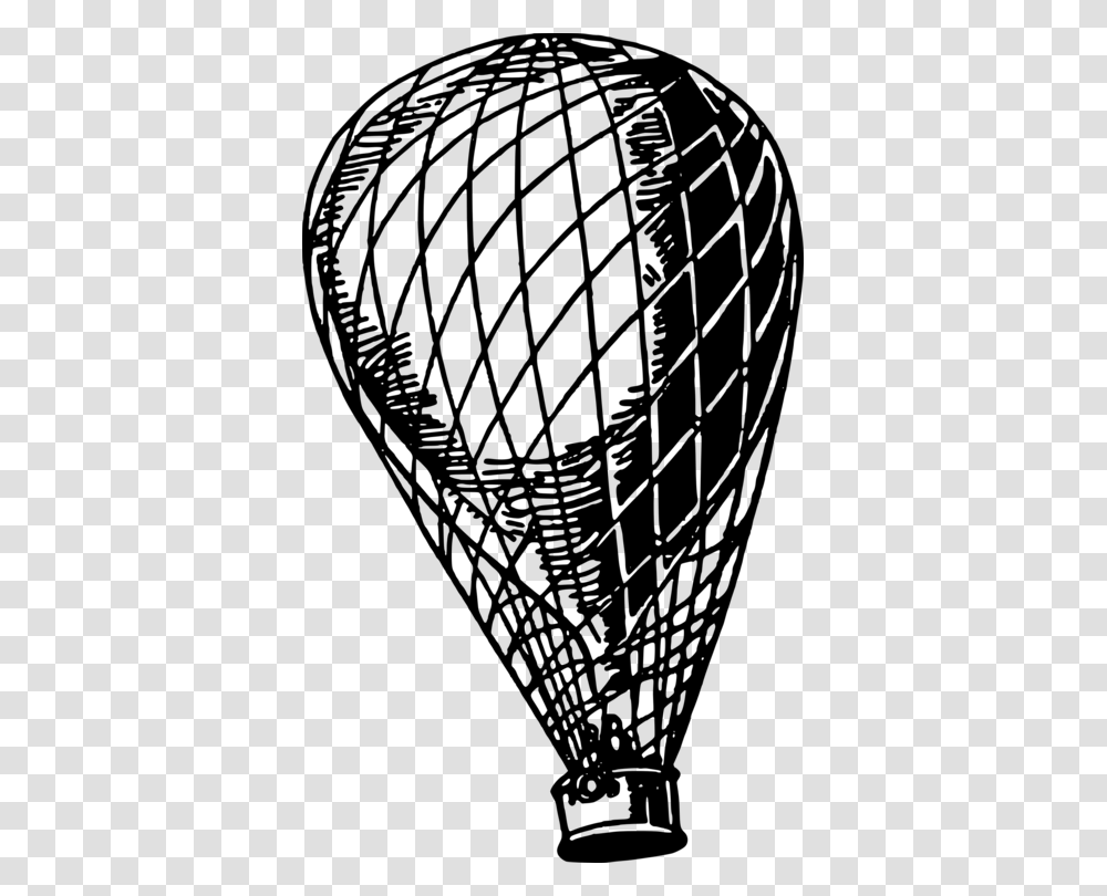 Clip Art Transportation Hot Air Balloon Drawing Airship Free, Gray, World Of Warcraft Transparent Png