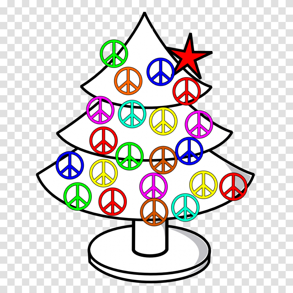 Clip Art Tree Xmas Christmas Peace Symbol Sign, Ornament, Plant, Christmas Tree, Dynamite Transparent Png