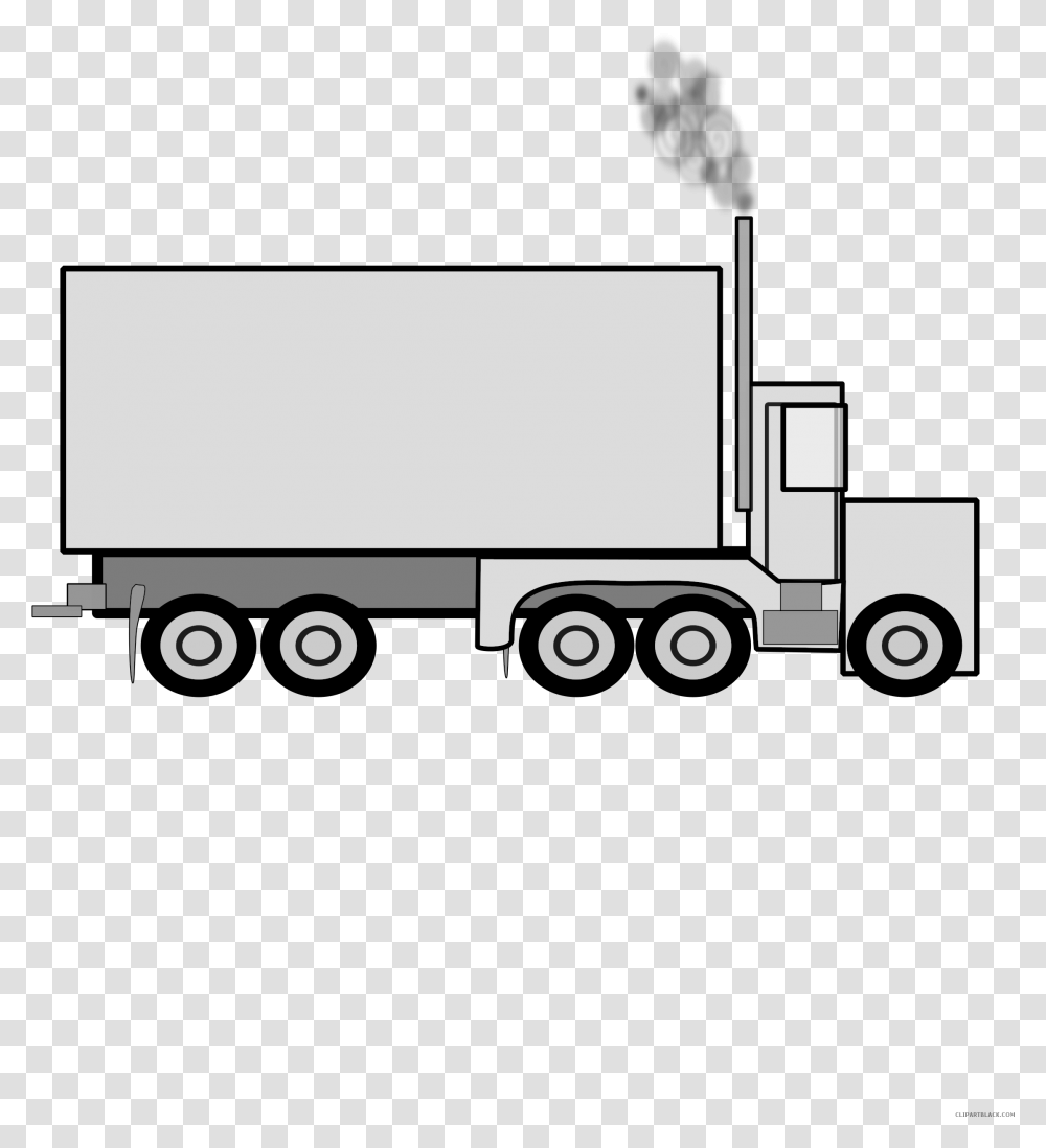 Clip Art Truck Graphic Black Truck, Trailer Truck, Vehicle, Transportation, Van Transparent Png
