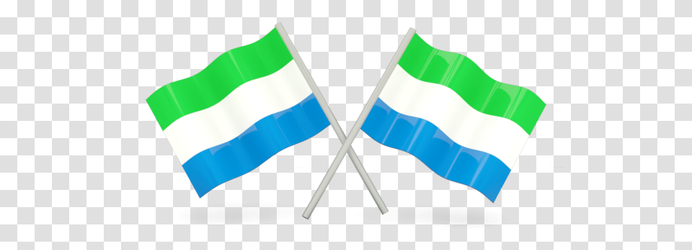 Clip Art Two Wavy Flags Illustration Sierra Leone Flag, American Flag, Stick Transparent Png