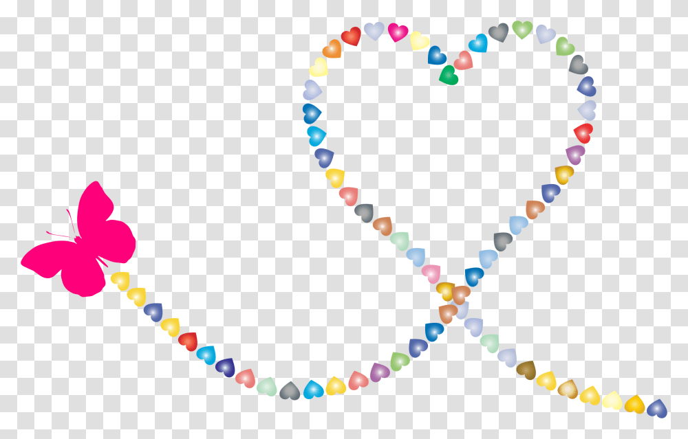 Clip Art Unicorns And Hearts Trail Clipart Clip Art Butterflies Hearts, Bead, Accessories, Accessory, Bead Necklace Transparent Png