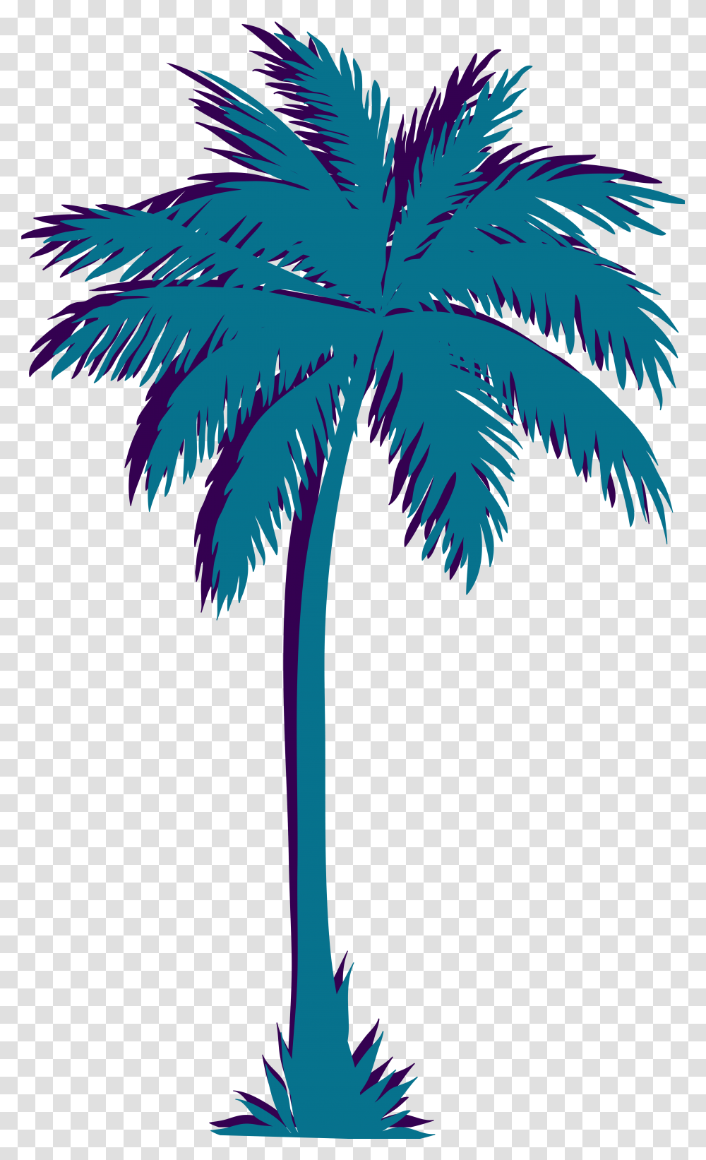 Clip Art Vaporwave Portable Network Palm Tree Free Clip Art, Leaf, Plant, Arecaceae, Bird Transparent Png