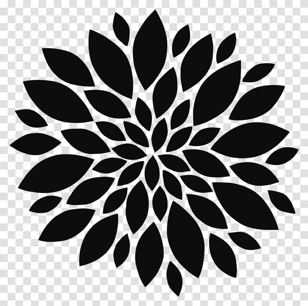 Clip Art Vector Graphics Flower Illustration Silhouette Flower Vector Black, Pattern, Rug, Ornament, Fractal Transparent Png