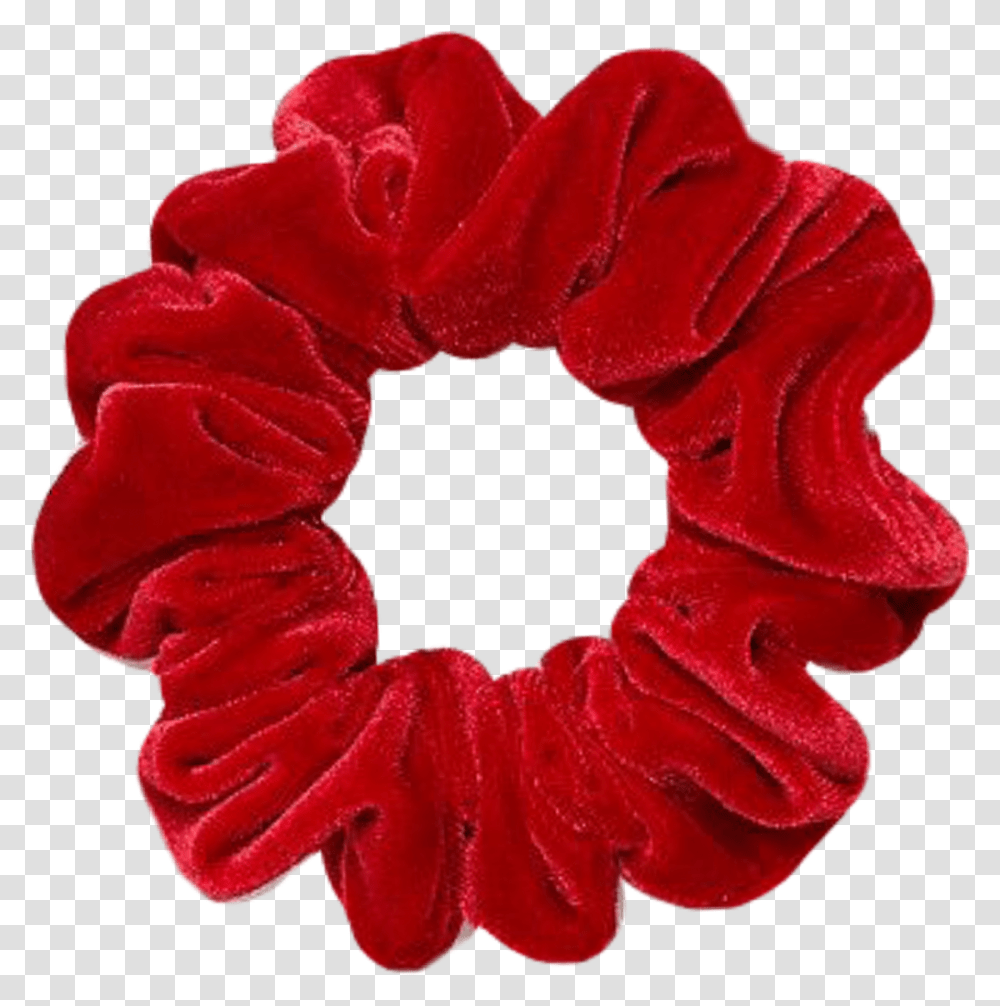 Clip Art Velvet Scrunchies Clipart Red Scrunchie Background, Flower, Plant, Blossom, Heart Transparent Png
