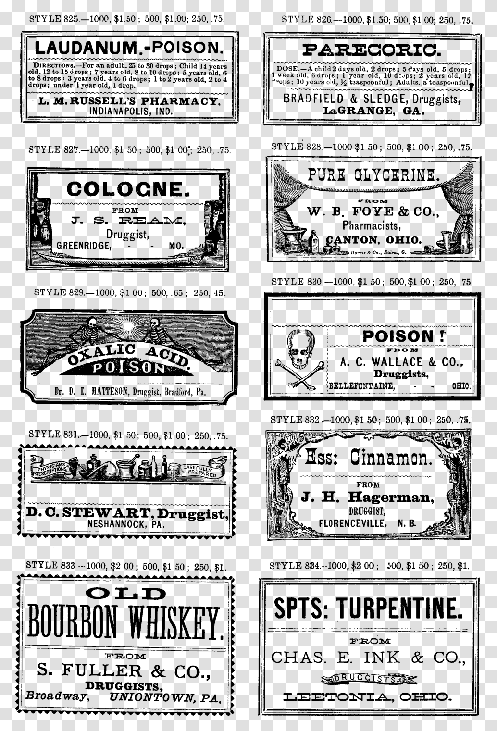 Clip Art Vintage Labels No Oh Civil War Medicine Labels, Nature, Outdoors, Outer Space, Astronomy Transparent Png