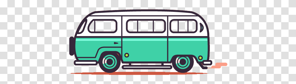 Clip Art Volkswagen Van Drawing Free Cartoon Volkswagen Bus, Vehicle, Transportation, Minibus, Caravan Transparent Png