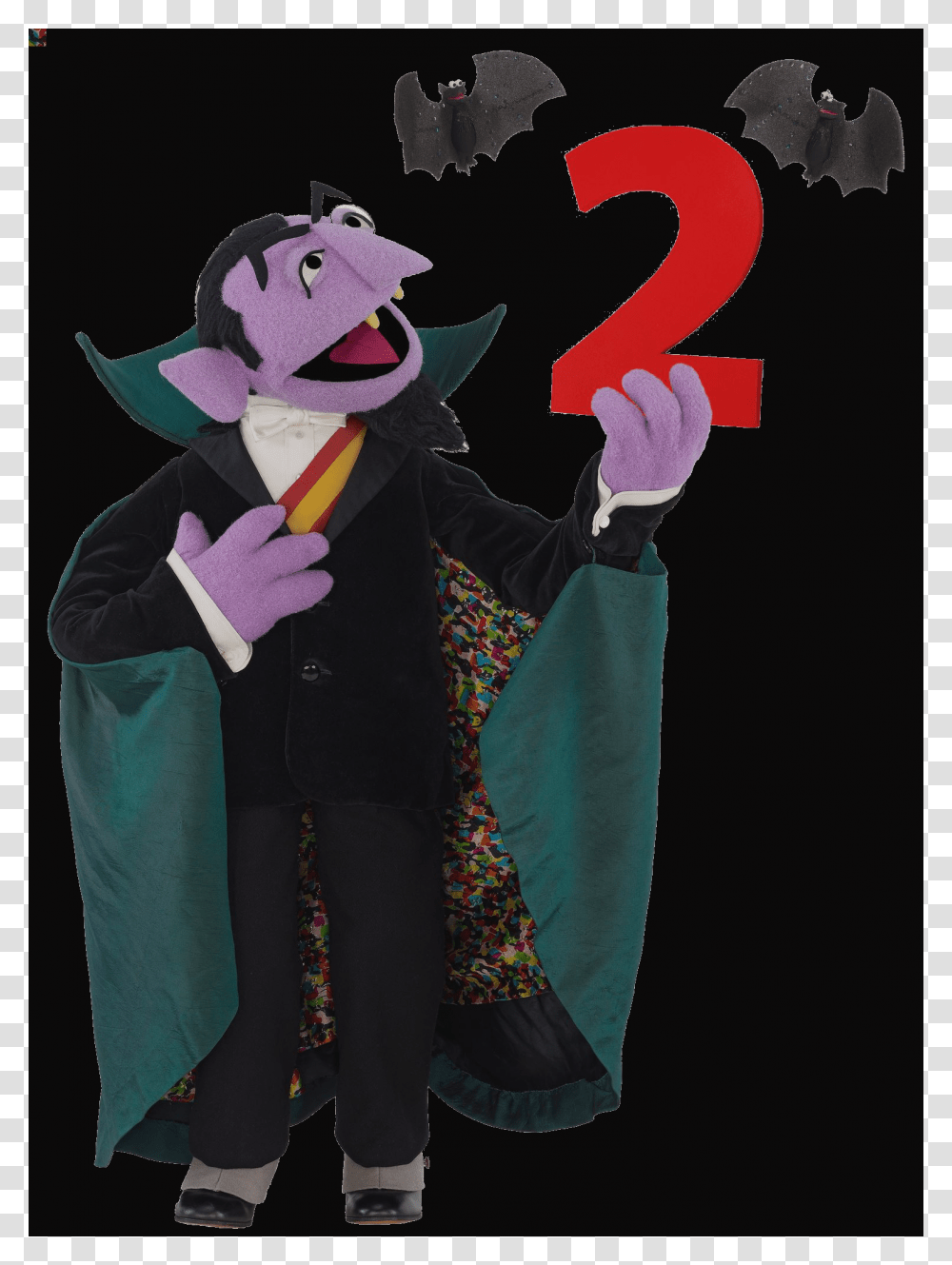 Clip Art Weekly Muppet Wednesdays Count Von Count, Person, Performer, Sleeve Transparent Png