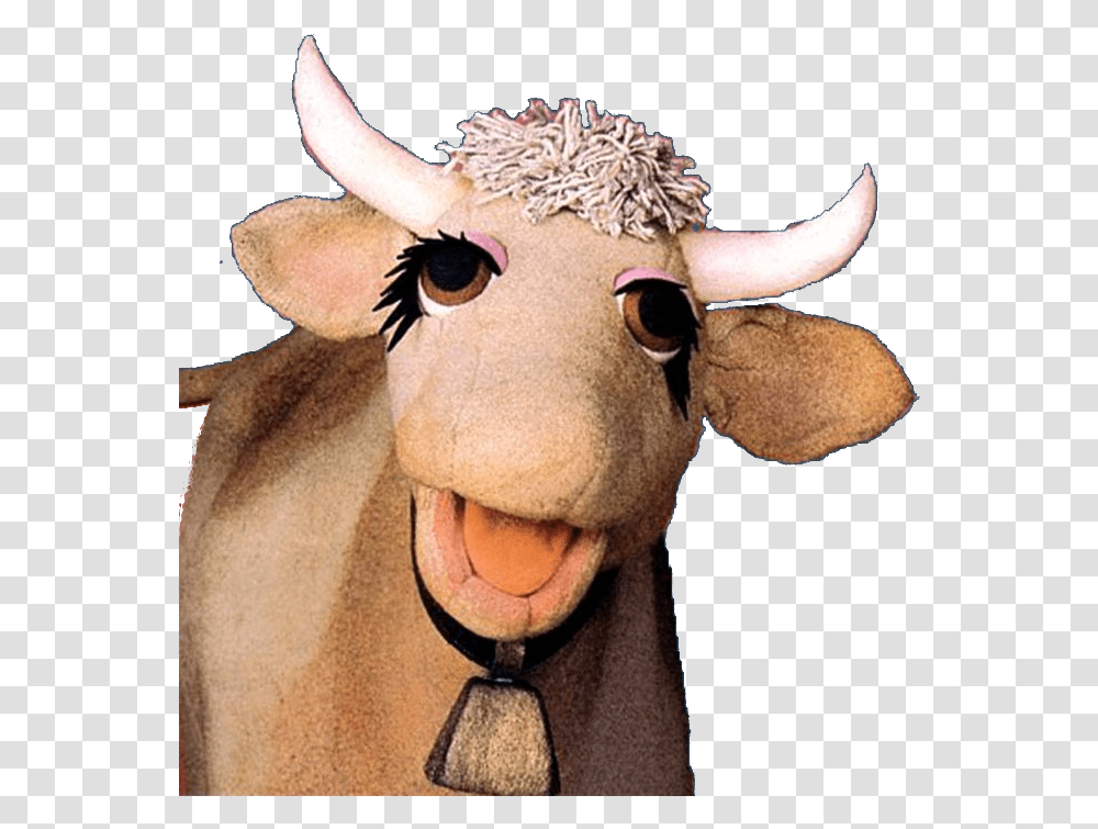 Clip Art Weekly Muppet Wednesdays Gladys Sesame Street Gladys The Cow, Mammal, Animal, Cattle, Person Transparent Png