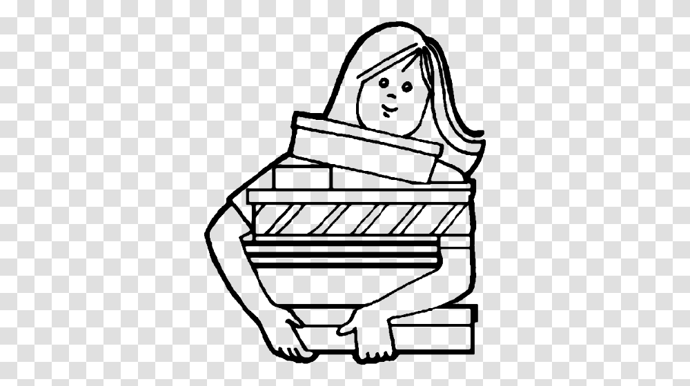 Clip Art Woman Shopping, Drawing, Furniture, Sketch, Stencil Transparent Png