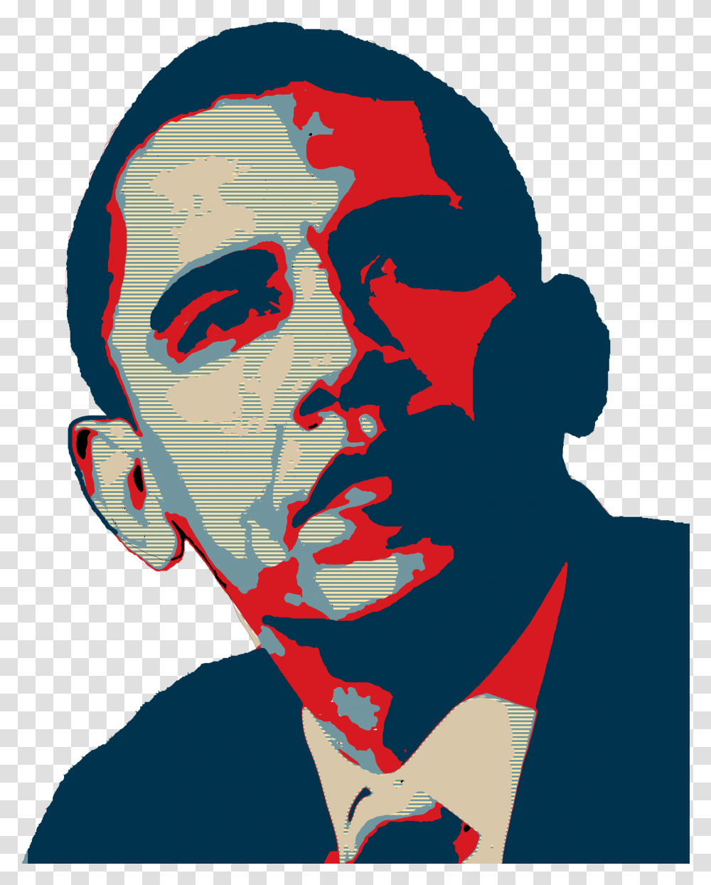 Clip Art Yes We Can Creating Barack Obama, Head, Face, Poster Transparent Png