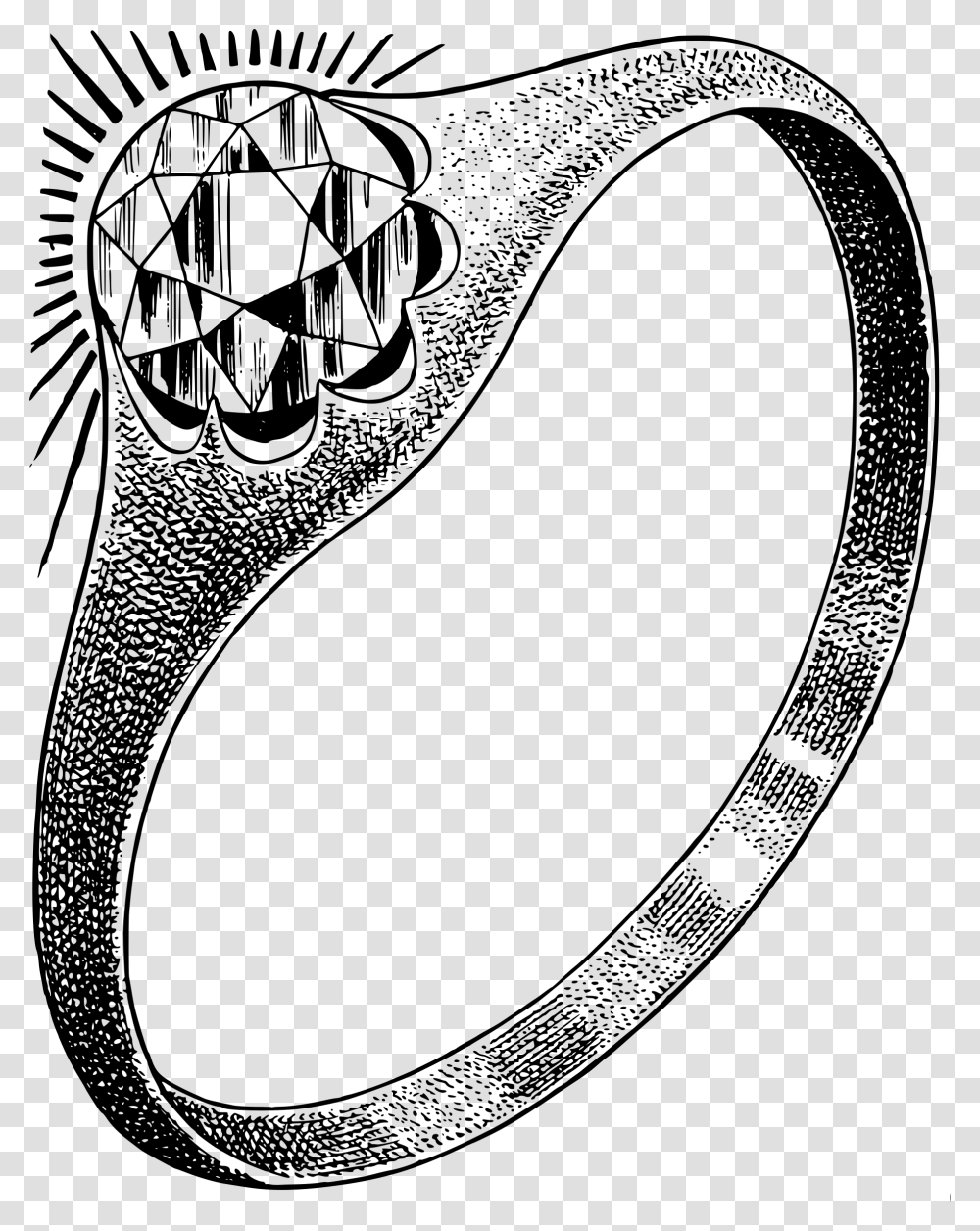 Clip Black And White Diamond Big Image Clipart Ring Black And White, Gray, World Of Warcraft Transparent Png