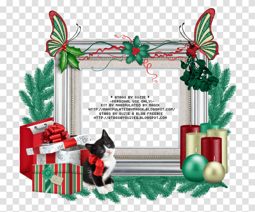 Clip Black And White Library Beautiful Christmas Background Christmas Ornament, Cat, Pet, Mammal, Animal Transparent Png