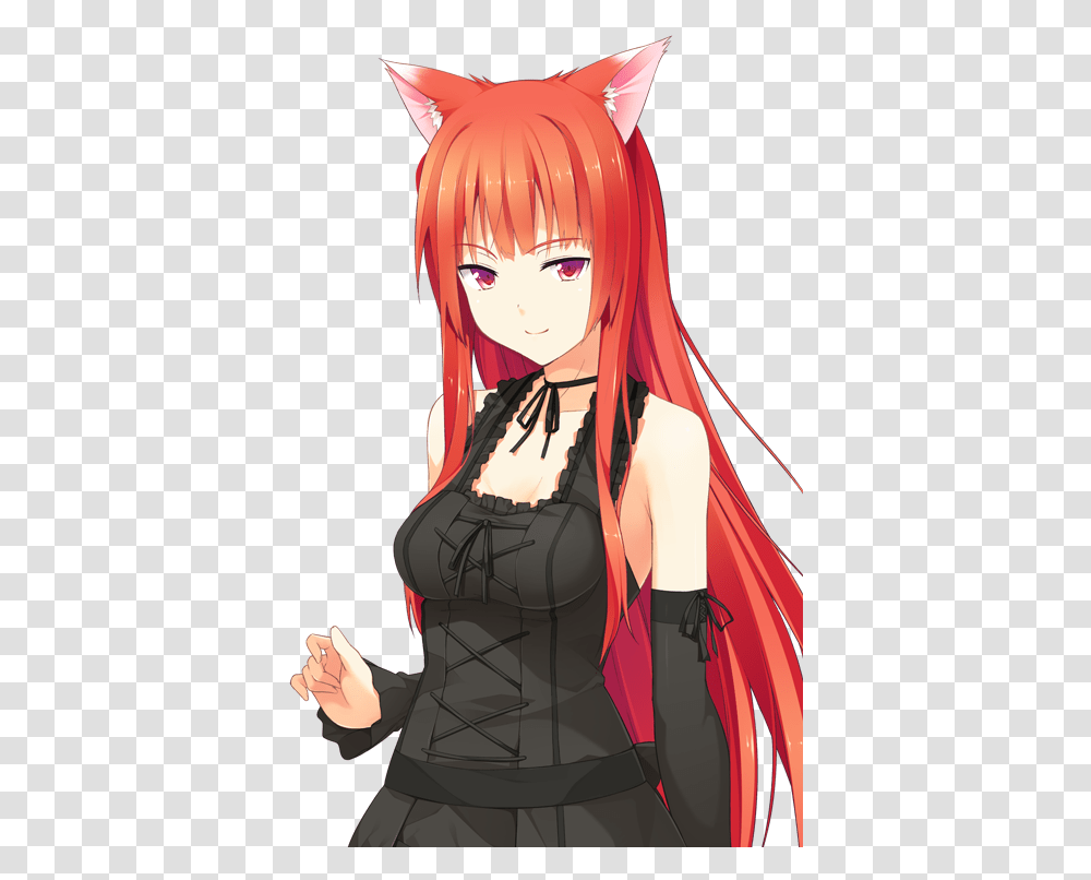 Clip Black And White Library Cute Nekos For All Girls Anime Girl With Ears, Manga, Comics, Book, Person Transparent Png