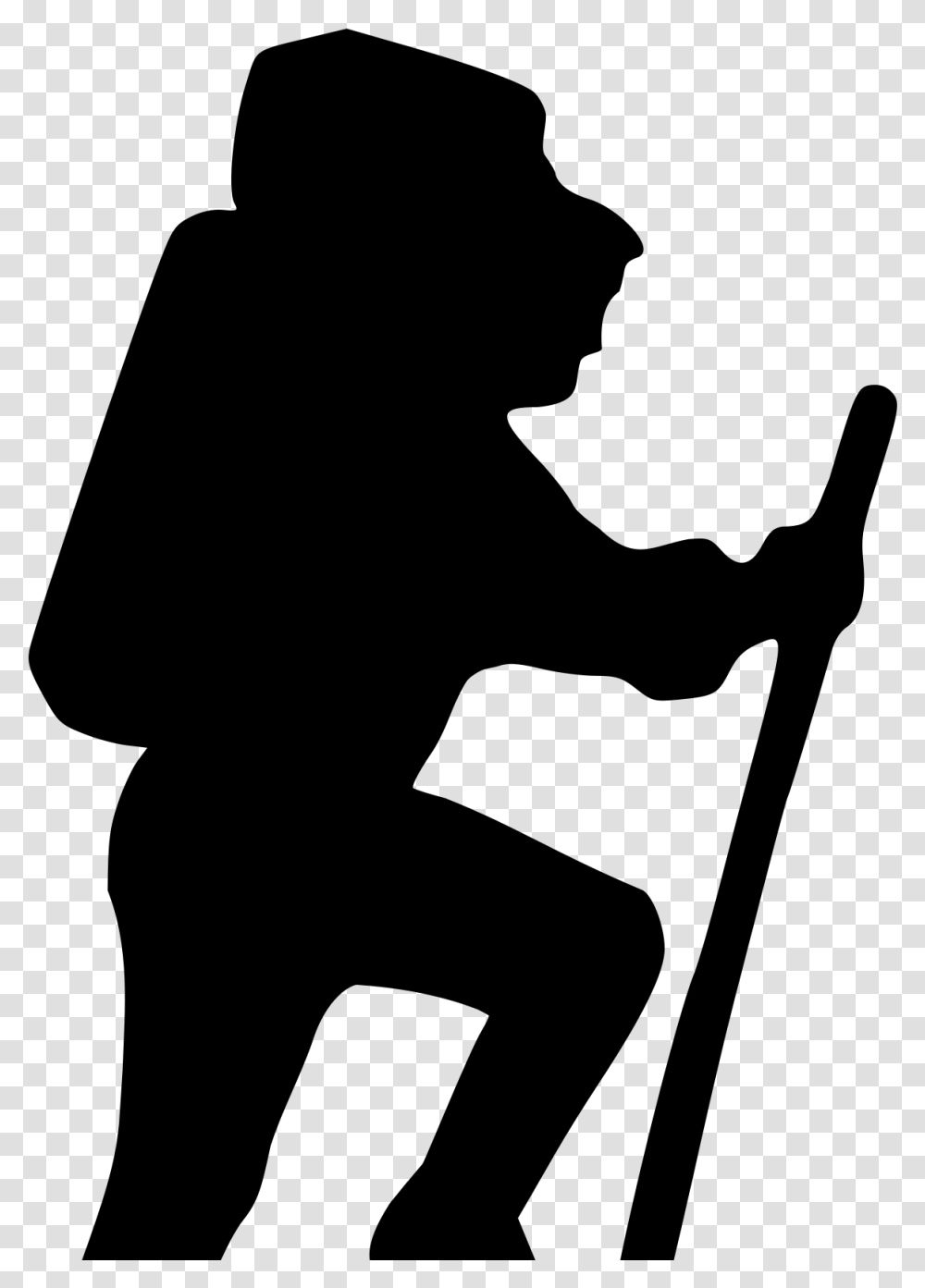 Clip Black And White Stock Clipart Hiking Hiker Clip Art, Gray, World Of Warcraft Transparent Png