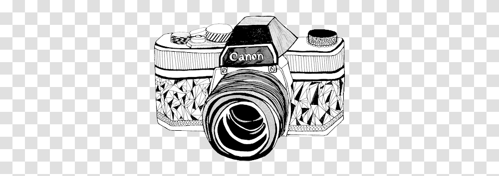 Clip Cameras Line Drawing & Clipart Free Black And White Camera Drawing, Electronics, Digital Camera Transparent Png