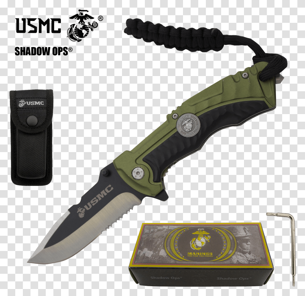 Clip Case Pocket Knife Us Marines, Blade, Weapon, Weaponry, Dagger Transparent Png