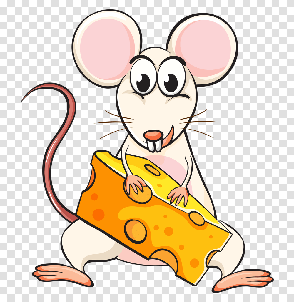 Clip Clipart Eating Cheese Mouse With Cheese, Label, Animal Transparent Png