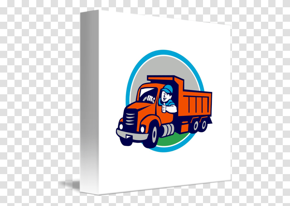 Clip Dump Cartoon Truck Driver Cartoon Vector, Poster, Advertisement, Moving Van, Vehicle Transparent Png