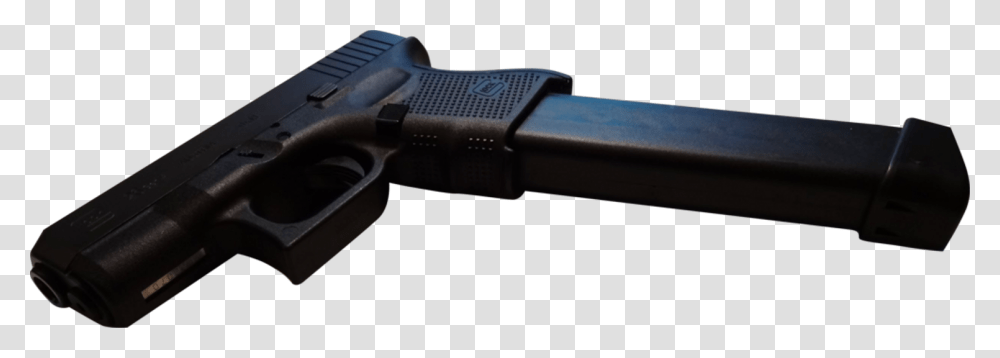Clip Extendo Glock With Extendo, Gun, Weapon, Weaponry, Handgun Transparent Png