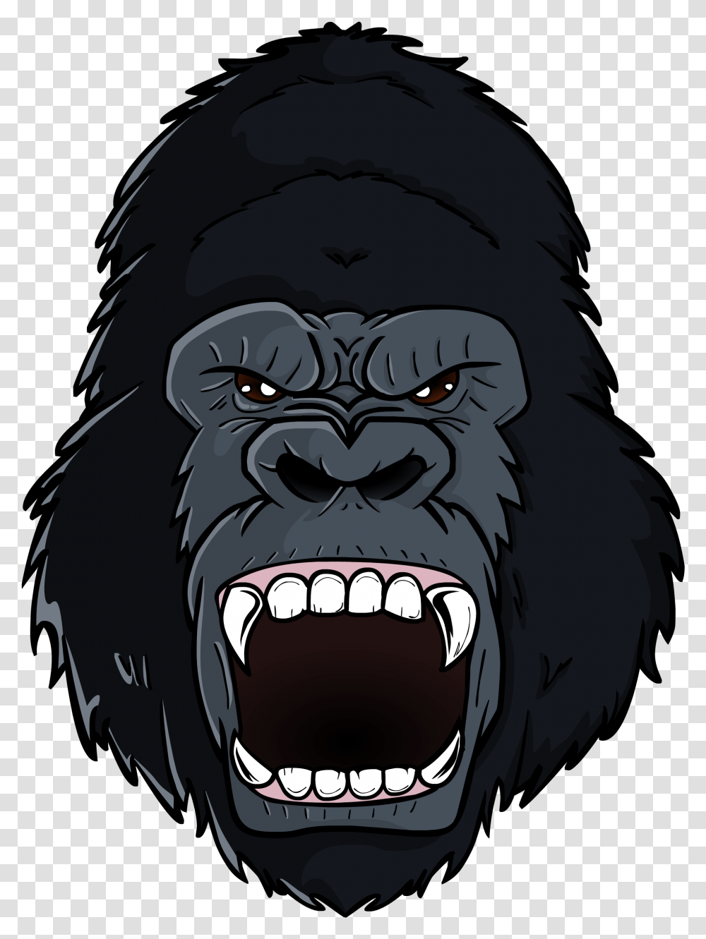 Clip For Free Download Angry Gorilla Cartoon, Ape, Wildlife, Mammal, Animal Transparent Png