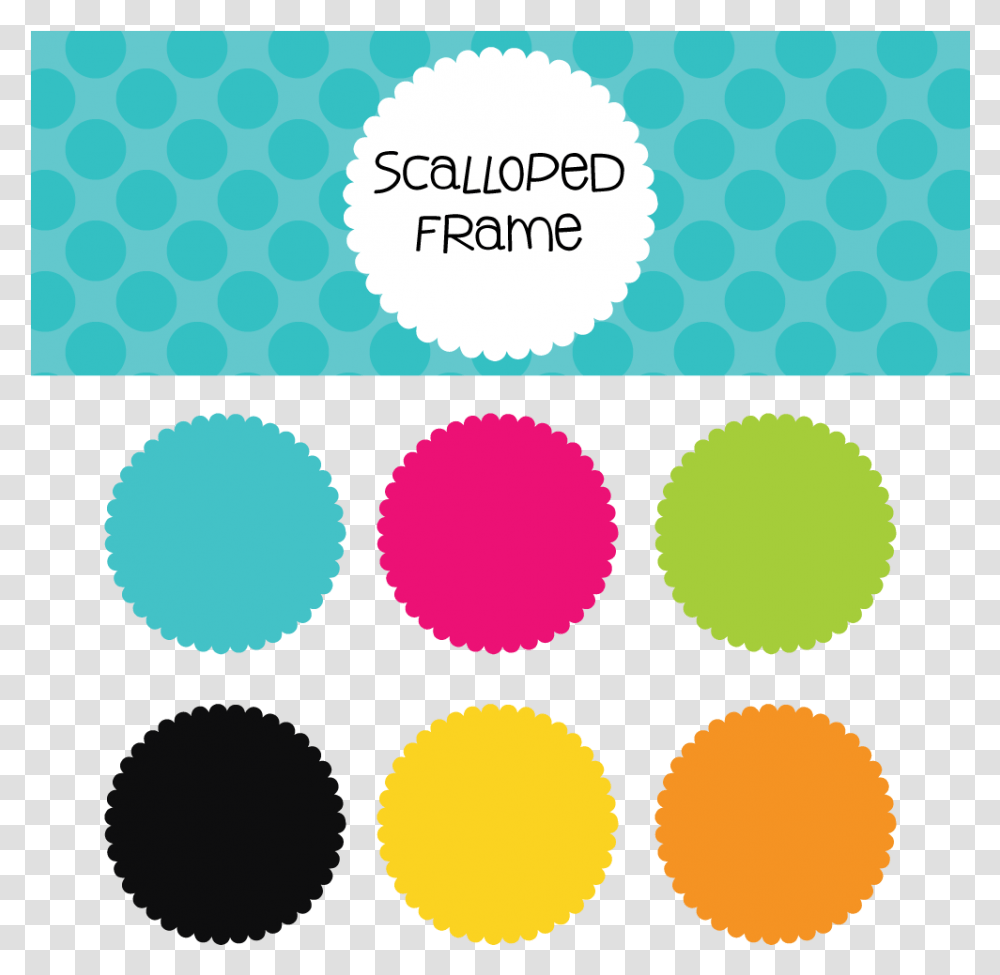 Clip Free Silhouette Portrait Frame Clipart Hershey Scalloped Circle Design Clipart, Texture, Rug, Polka Dot, Paint Container Transparent Png