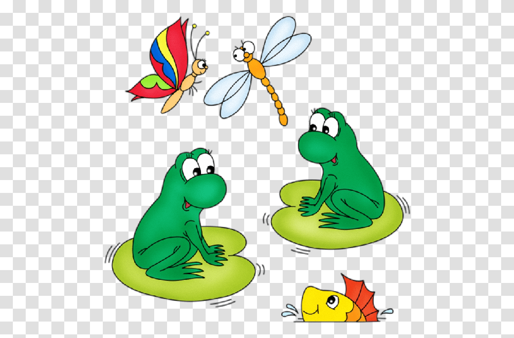 Clip Freeuse Funny Cartoon Animal Frog On Lily Pad Cartoon, Amphibian, Wildlife, Insect Transparent Png