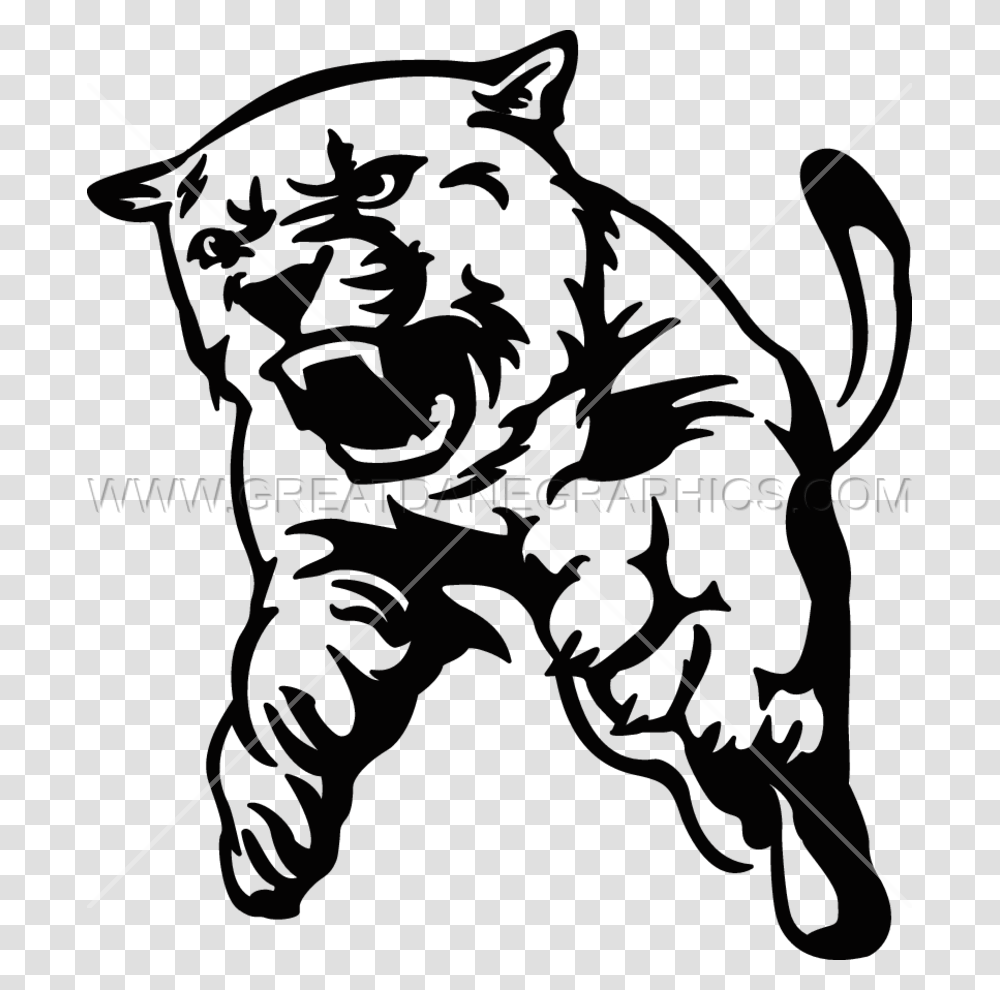 Clip Freeuse Library Full Body Production Ready Black And White Cougar Clipart, Bow, Archery, Sport, Sports Transparent Png