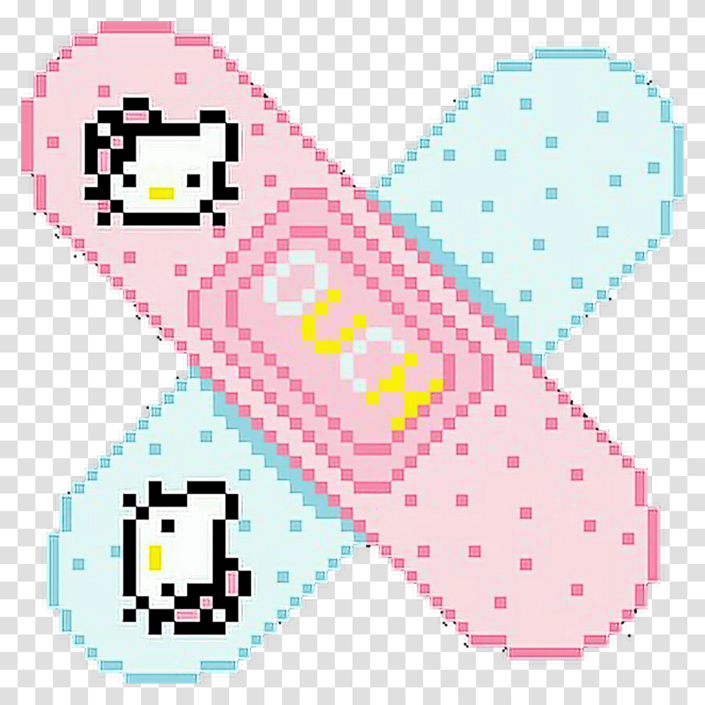 Clip Freeuse Library Tumblr Hellokitty Hello Kitty Band Aid, Rug, QR Code Transparent Png