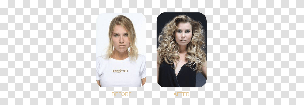 Clip In Hair Extensions For Women, Person, Face, Blonde, Woman Transparent Png