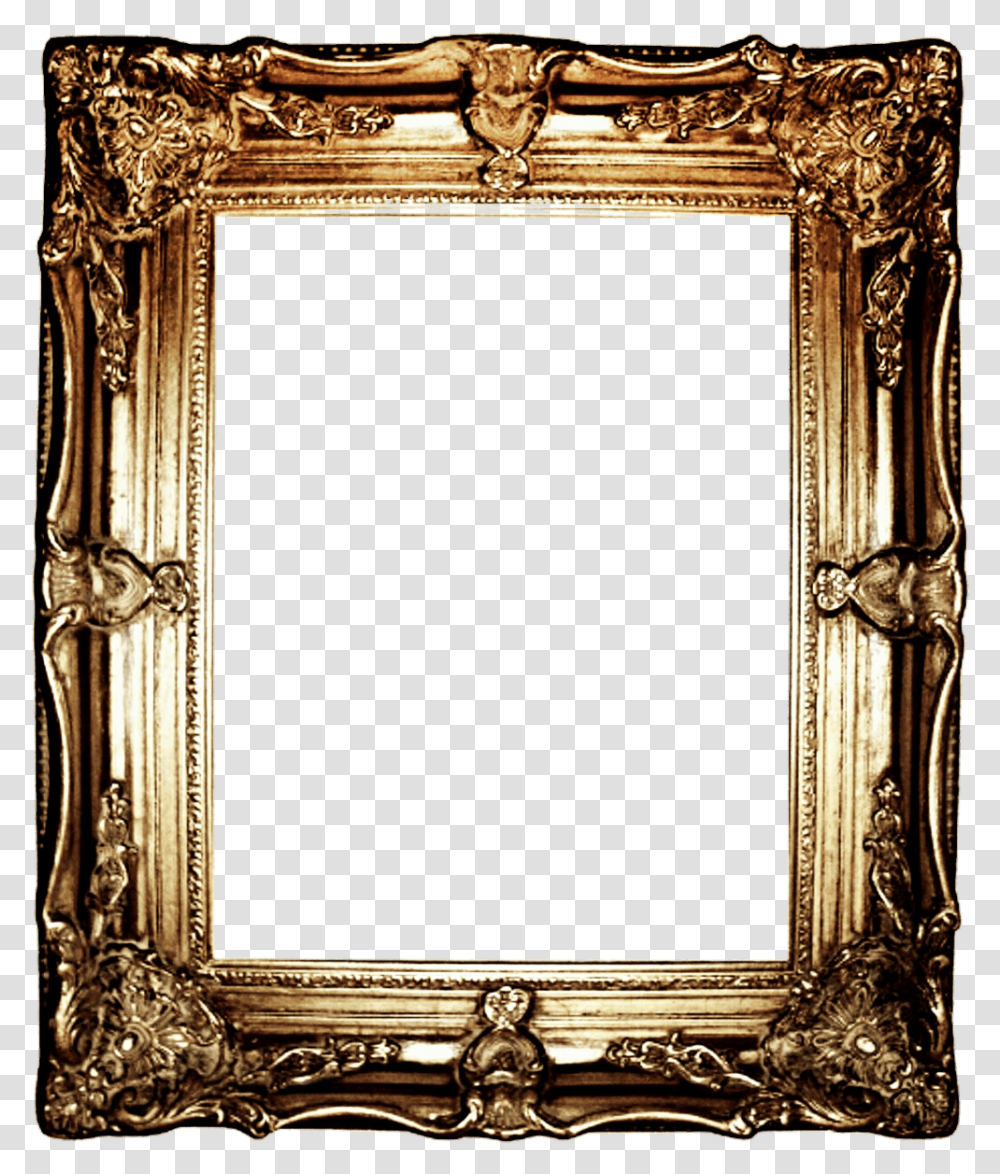 Clip Library Download Antique Frame Clipart Gold Portrait Old Picture Frames, Mirror Transparent Png