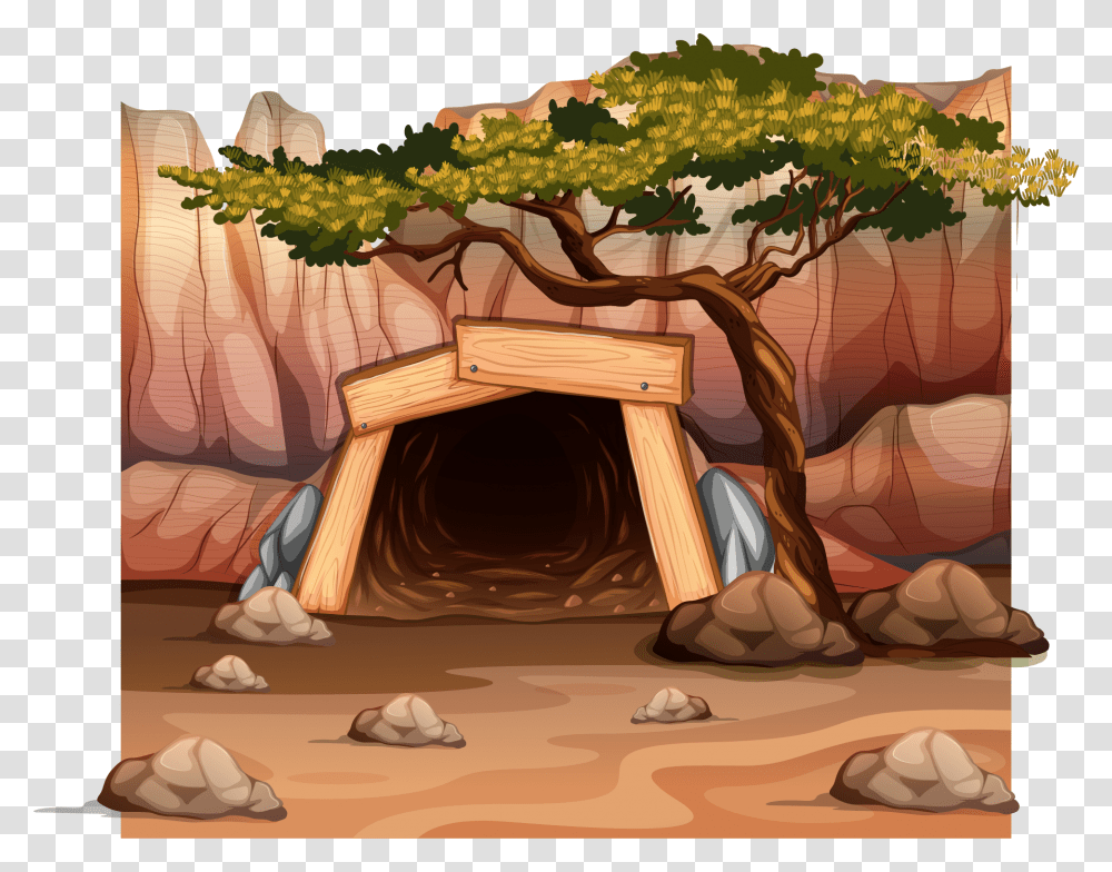 Clip Library Download Cave Vector Cartoon Mountain Cartoon Image Of Cave, Outdoors, Painting, Nature, Building Transparent Png