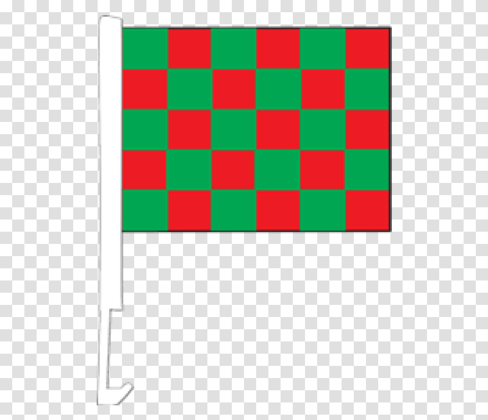 Clip On Car Flag Checkered Green Red Cp418 Flag, Lighting, Screen, Electronics, Monitor Transparent Png