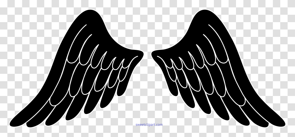 Clip Puller Wing Angel Wings Clipart Black And White, Eagle, Bird, Animal, Stencil Transparent Png