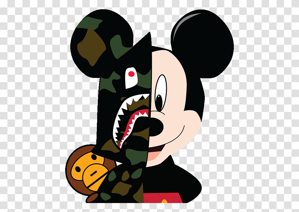 Clip Royalty Free Download Collection Of Wallpaper Mickey Mouse Bape Supreme, Performer, Ninja Transparent Png