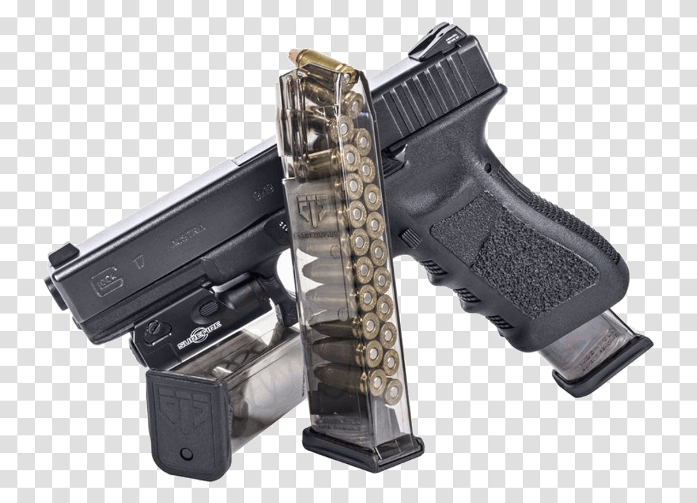 Clip Stock A Clip Glock Clear Glock 21 Magazine, Handgun, Weapon, Weaponry, Ammunition Transparent Png