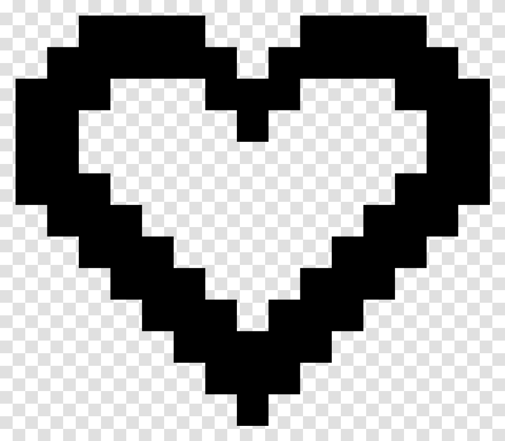 Черное пиксельное сердце