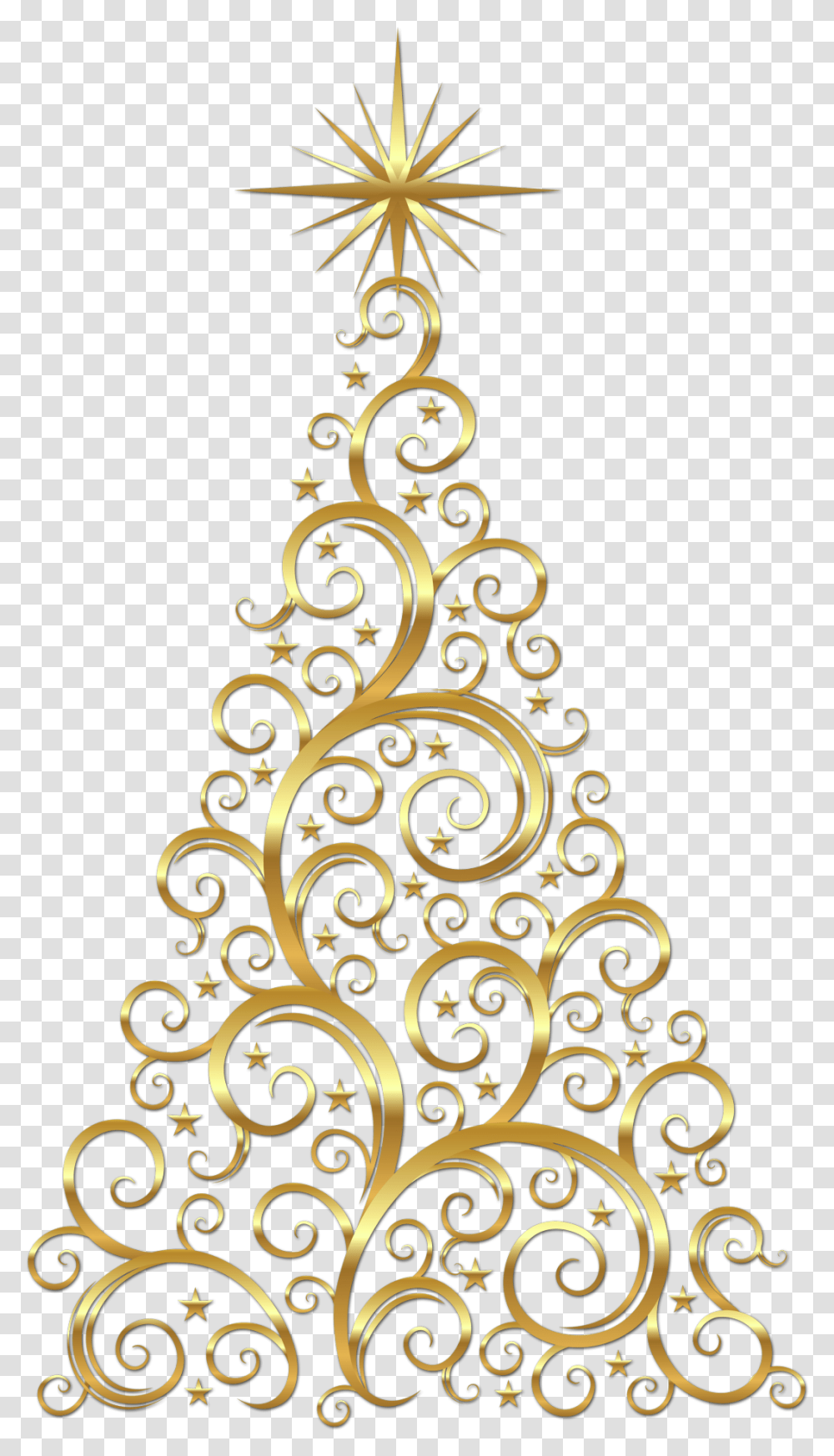 Clipart Abeoncliparts Vectors Gold Christmas Tree Clipart, Floral Design, Pattern, Plant Transparent Png