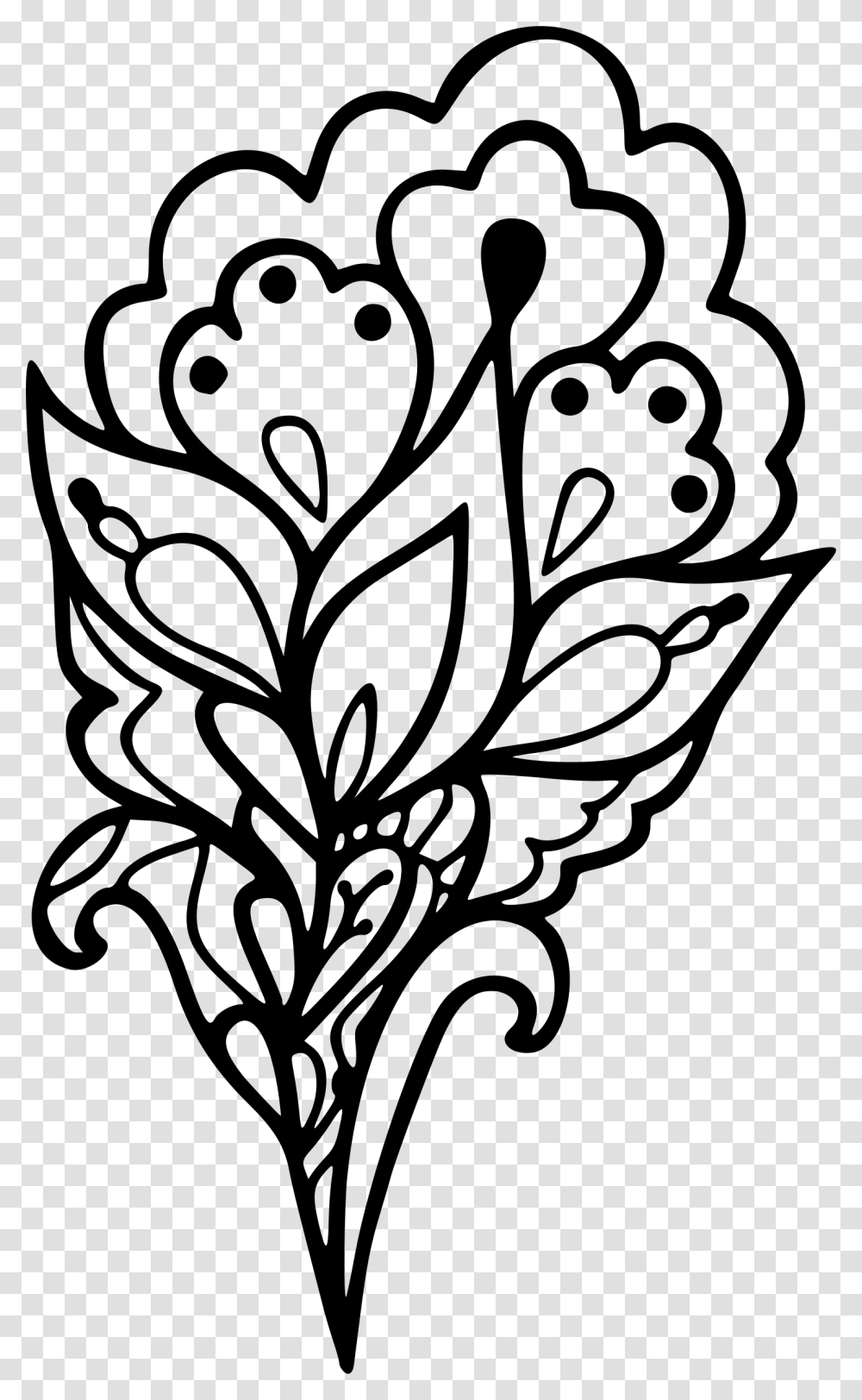 Clipart Abstract Flower Line Art, Gray, World Of Warcraft Transparent Png