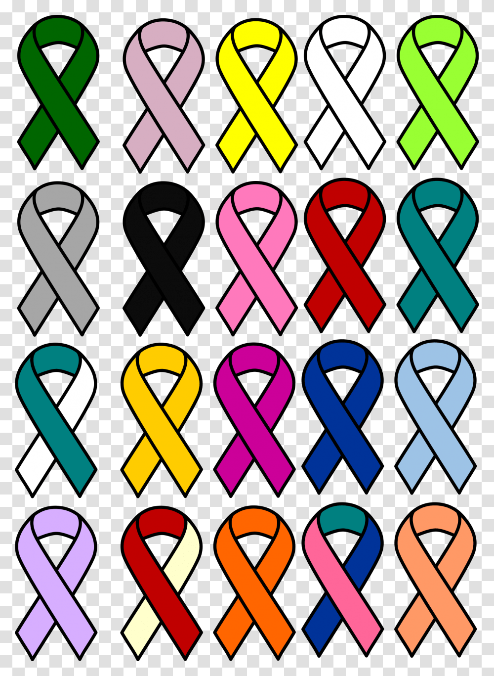 Clipart All Cancer Ribbon, Alphabet, Light Transparent Png