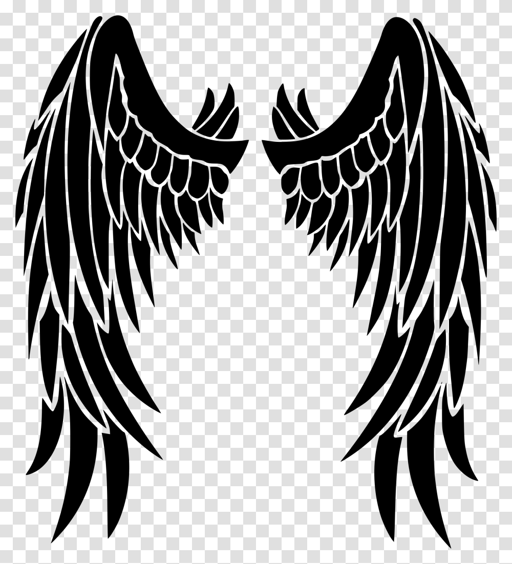 Clipart Angel Wings Clipart Black And White, Gray, World Of Warcraft Transparent Png