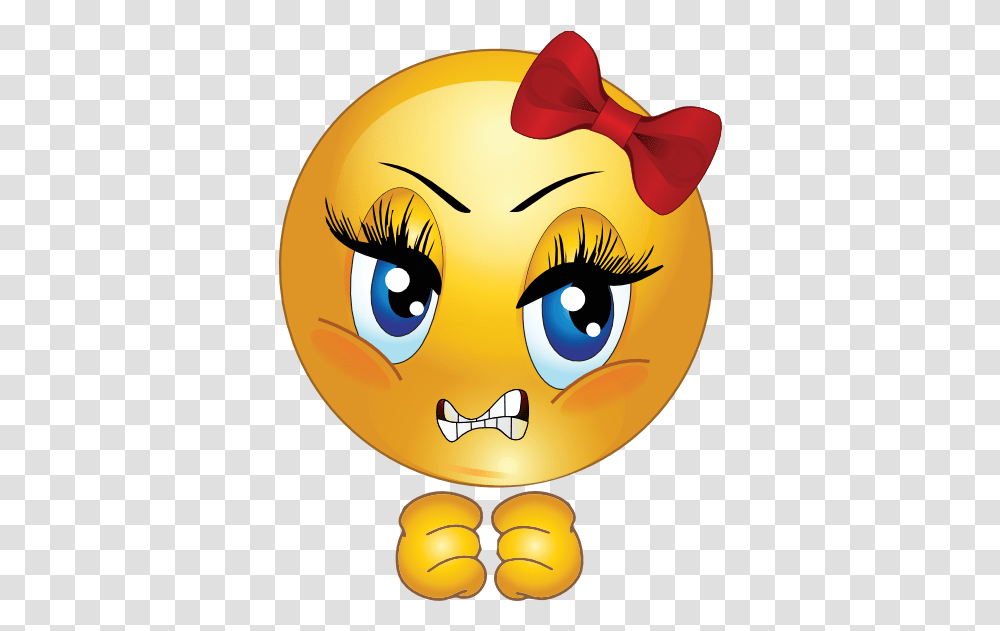 Clipart Angry Girl Smiley Emoticon 5670 Angry Emoji Girl Angry Face Girl Emoji, Animal, Angry Birds, Egg, Food Transparent Png