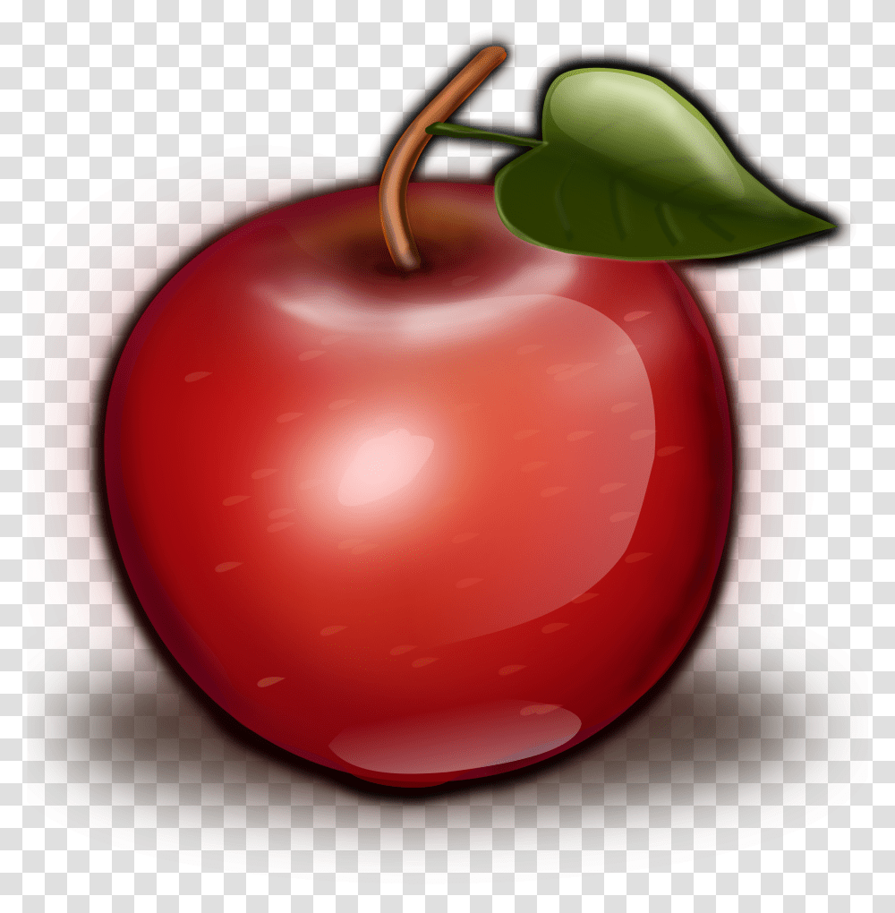 Clipart Apples Background Red Apple, Plant, Fruit, Food, Cherry Transparent Png