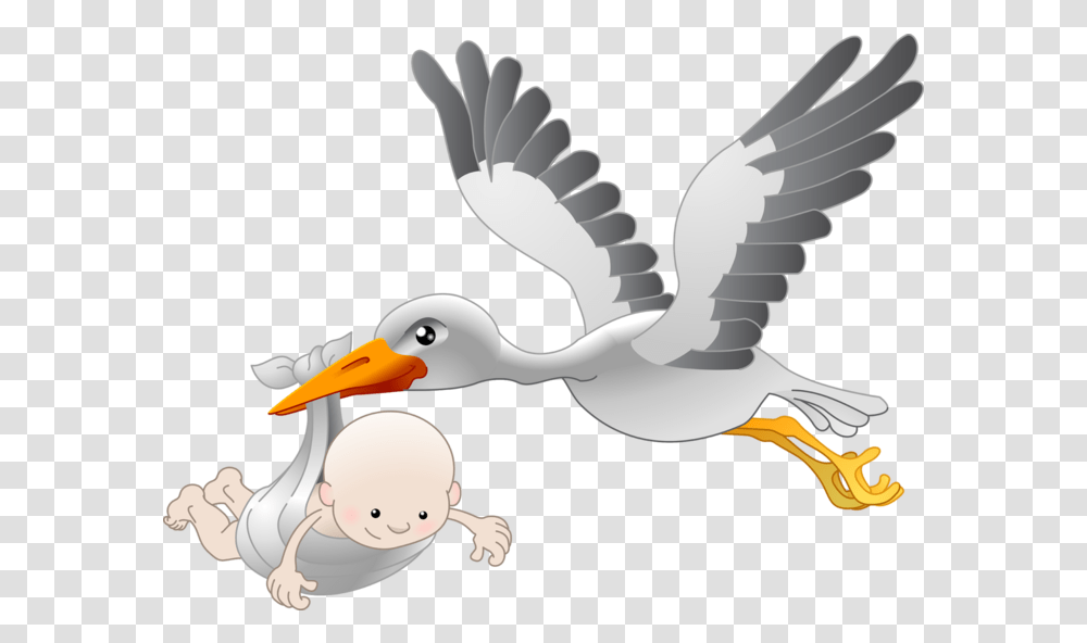 Clipart Baby Background Bird Flying With Baby, Beak, Animal, Toy, Waterfowl Transparent Png
