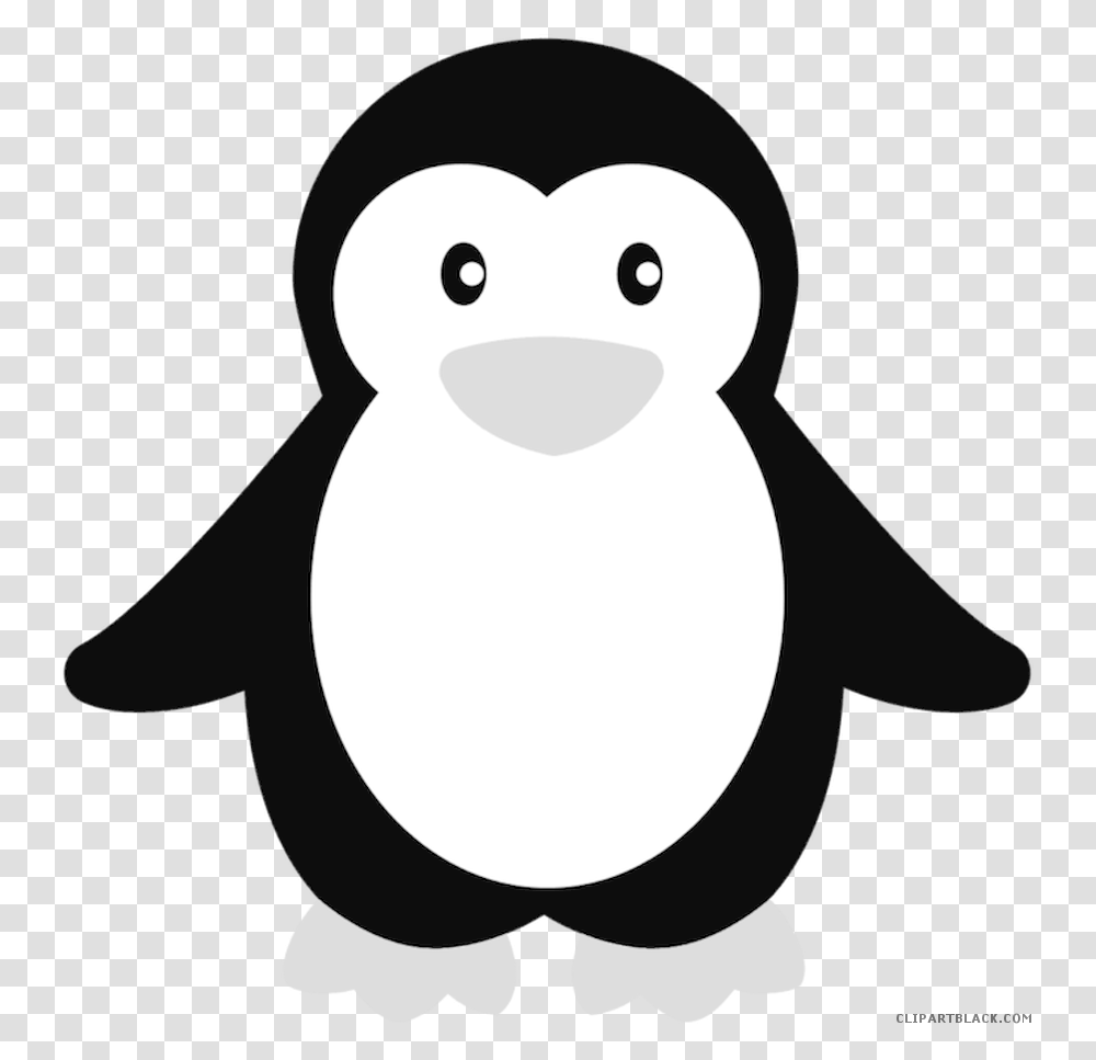 Clipart Baby Black And White Penguin Black And White, Bird, Animal, Snowman, Winter Transparent Png