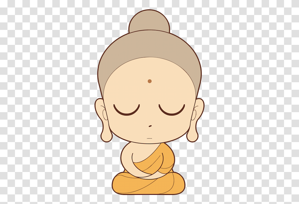 Clipart Baby Buddha Buddhist Monk Cartoon, Head, Drawing, Lamp, Face Transparent Png